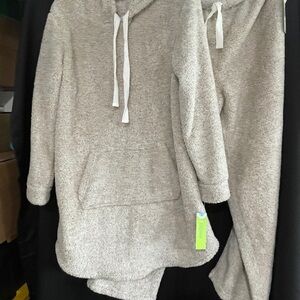 Women's Cozy Cream Hoodie Pajama Set